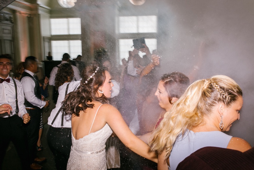 Dancing at Park Chateau wedding reception.