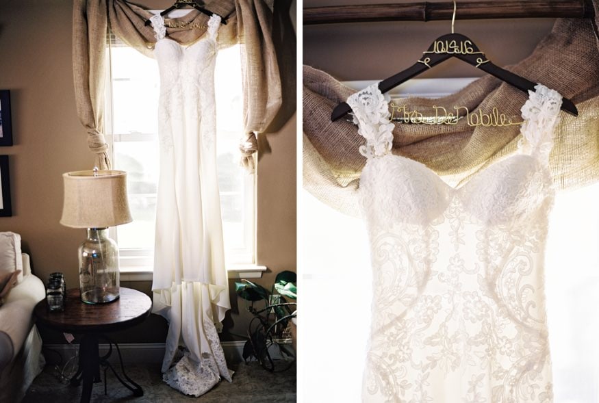 Bride's wedding dress by Essense of Austraila.