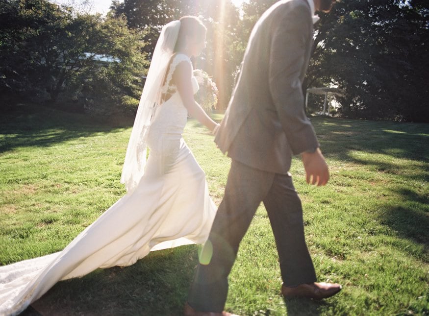 Bride and Groom portraits at fall wedding at Knowlton Mansion.