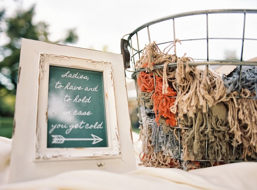 Outdoor ceremony at Fall wedding at Knowlton Mansion.