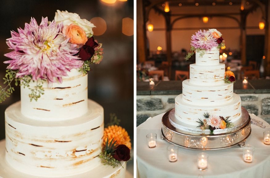 Wedding cake at Knowlton Mansion wedding.
