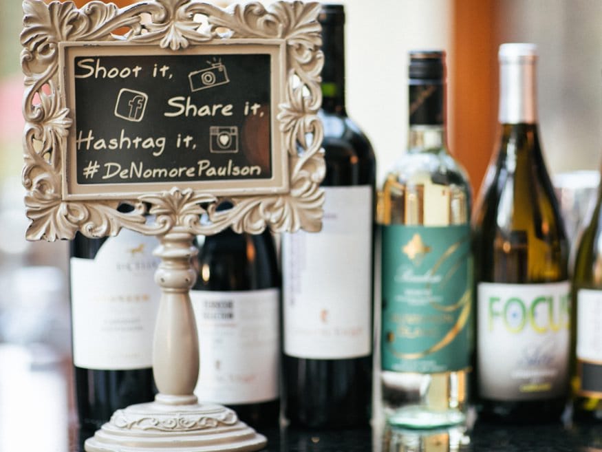 Reception details at Fall wedding at Knowlton Mansion.