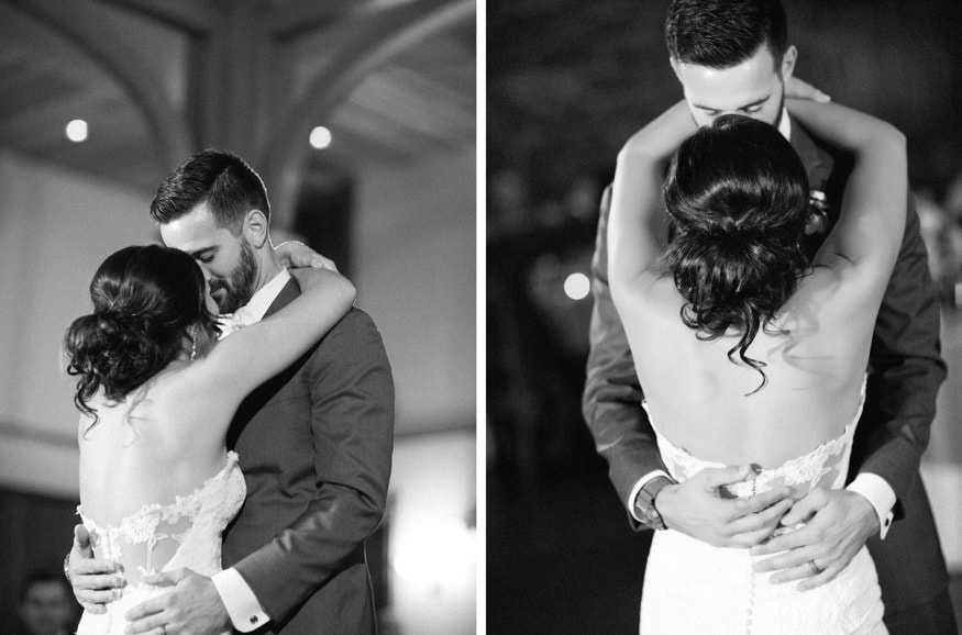 Bride and Groom first dance at fall wedding at Knowlton Mansion.