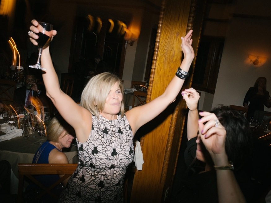 Knowlton Mansion reception toasts and laughter