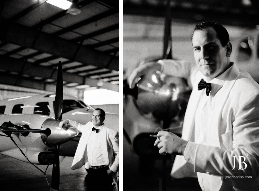 Jeff and Christina close portrait, Casablanca vintage styling, black and white film engagement