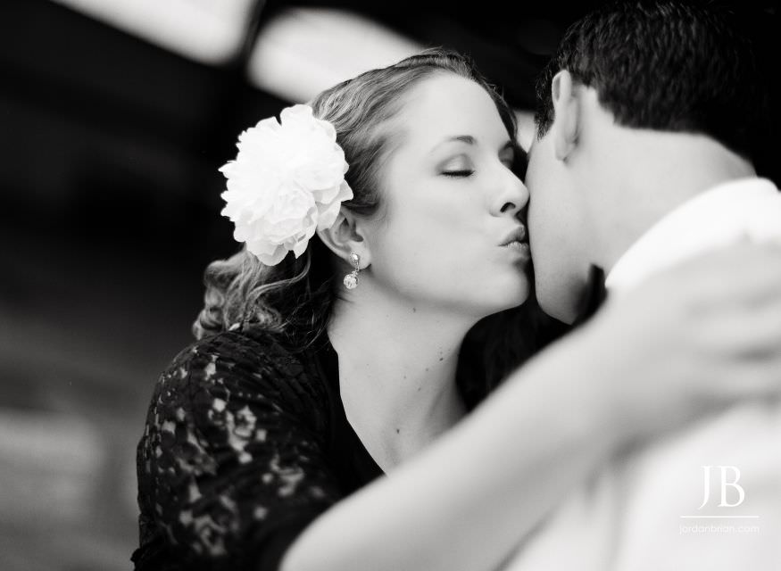Christina leaning into Jeff during Casablanca-styled engagement session, South Jersey