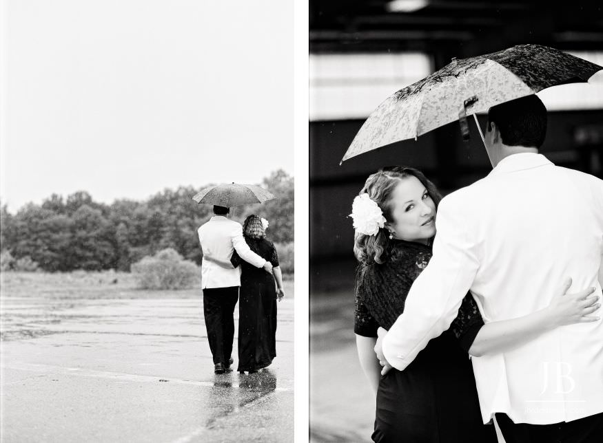 Christina and Jeff black and white engagement portrait, Casablanca vintage style session