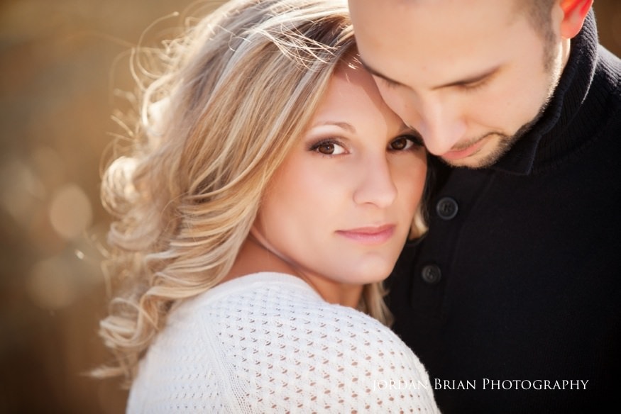 portrait of couple at fdr park engagement