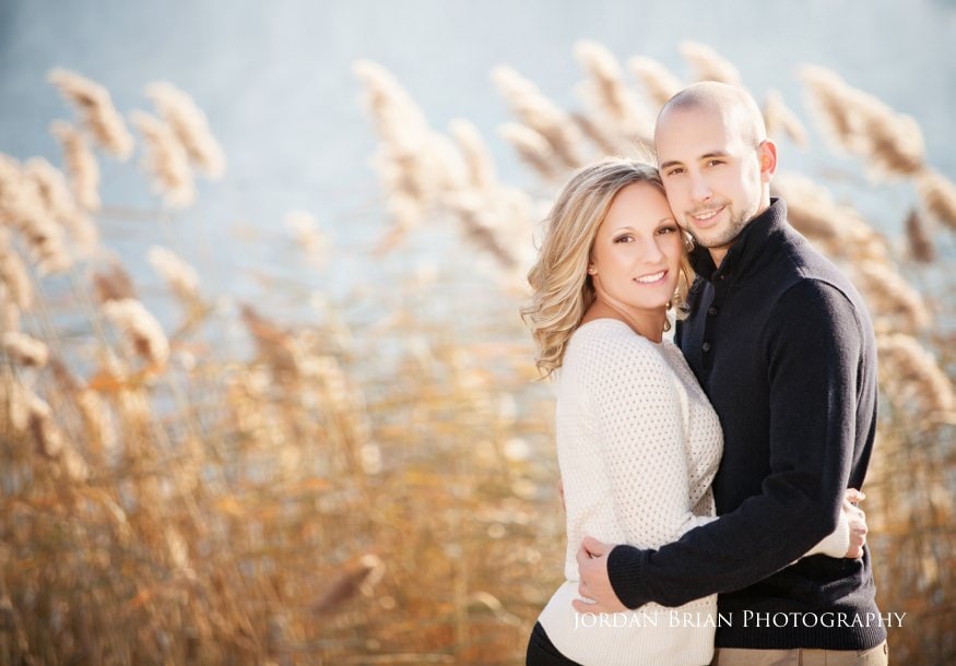 couple by water at philadelphia fdr park