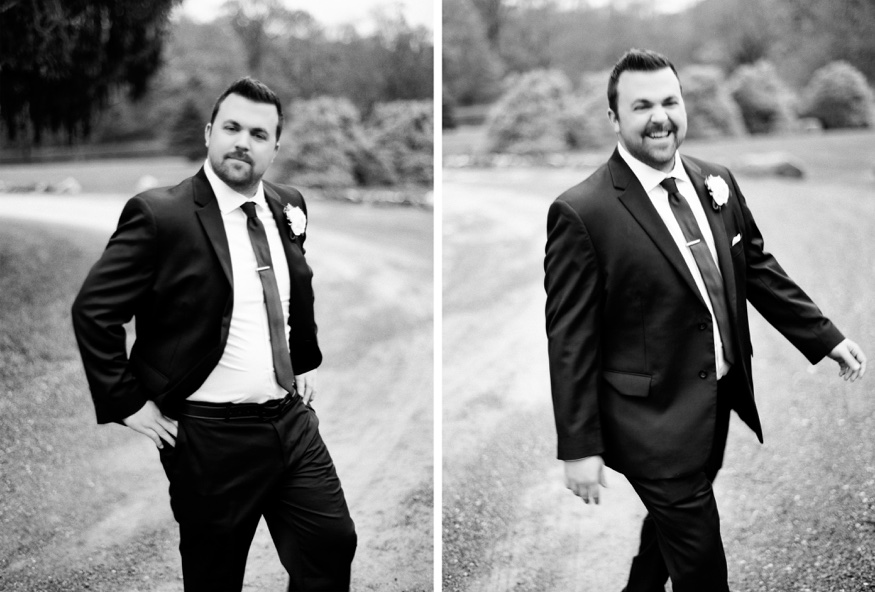 Groom portraits at the Brandywine Manor House wedding.