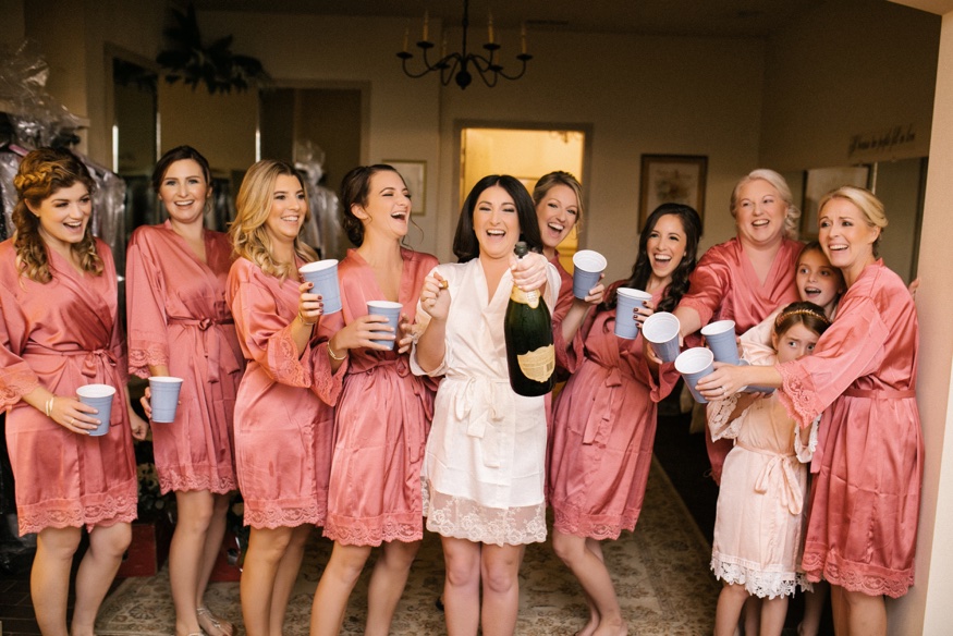 Bridesmaids getting ready at the Brandywine Manor House wedding.
