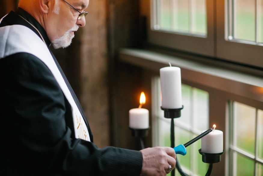 Barn wedding ceremony at Brandywine Manor House.