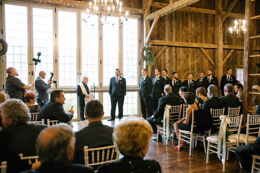 Barn wedding ceremony at Brandywine Manor House.