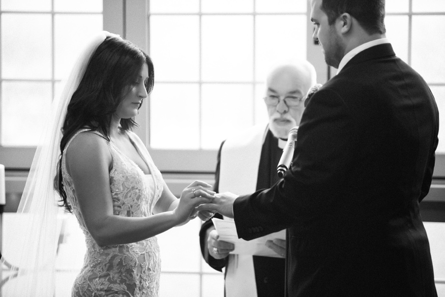 Barn wedding ceremony at Brandywine Manor House.