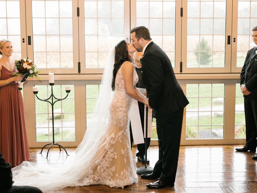 Barn wedding ceremony at Brandywine Manor House.