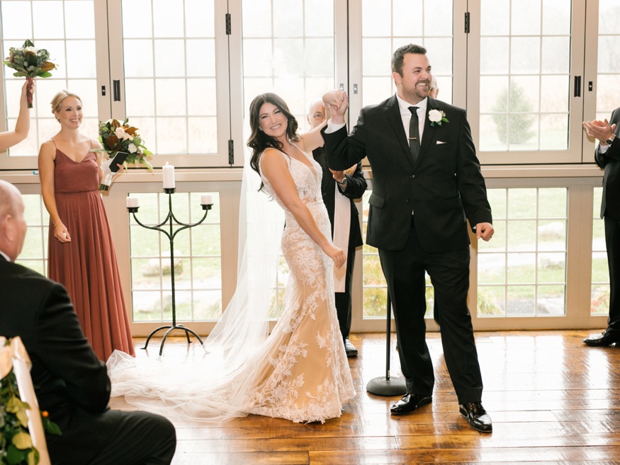 Barn wedding ceremony at Brandywine Manor House.