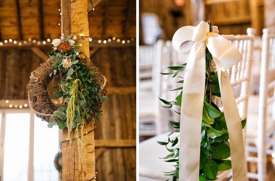 Barn wedding ceremony at Brandywine Manor House.