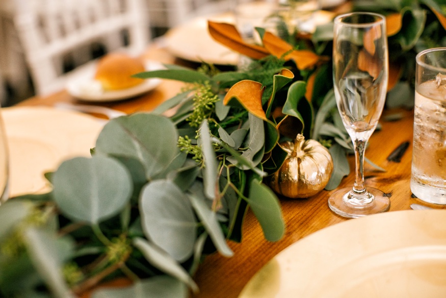 Reception details at Brandywine Manor House wedding.