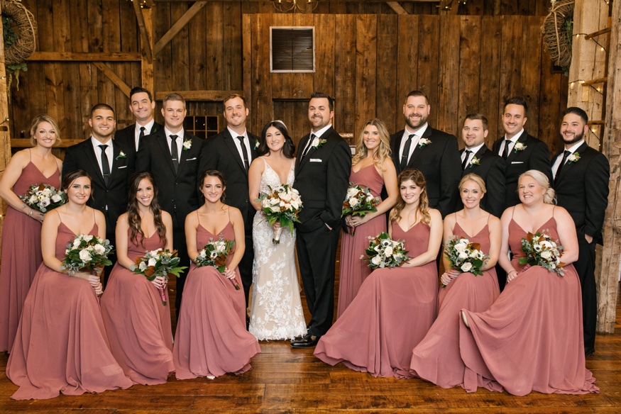 Bridal party portraits at the Brandywine Manor House wedding.