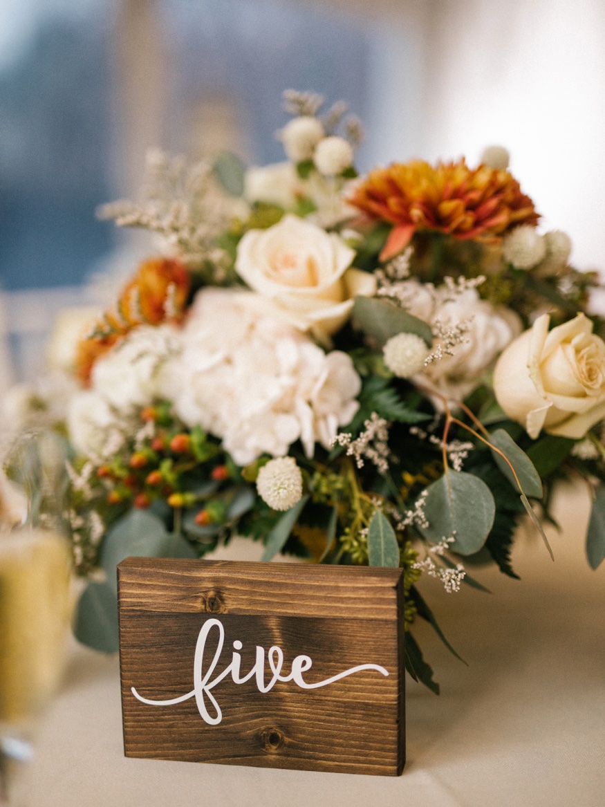 Reception details at Brandywine Manor House wedding.