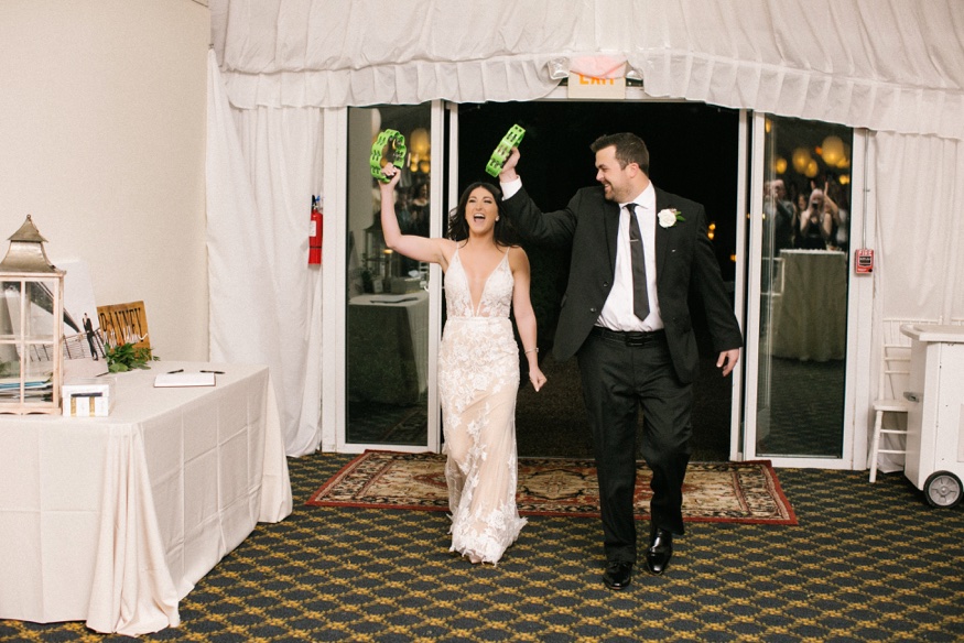 Bride & Groom entrance at Brandywine Manor House wedding reception.