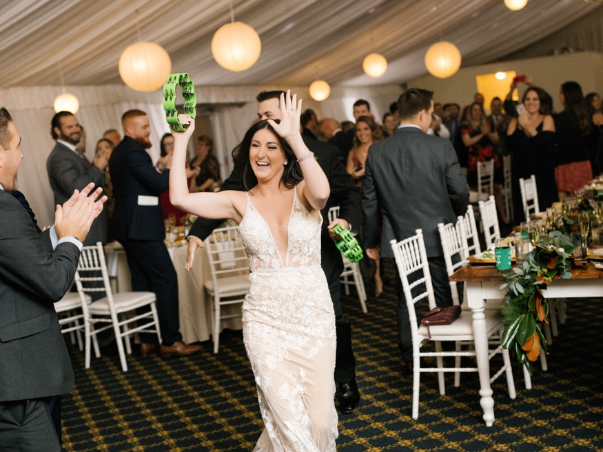 Bride & Groom entrance at Brandywine Manor House wedding reception.