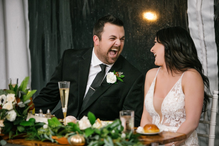 Maid of Honor and Best Man speeches at Brandywine Manor House wedding.