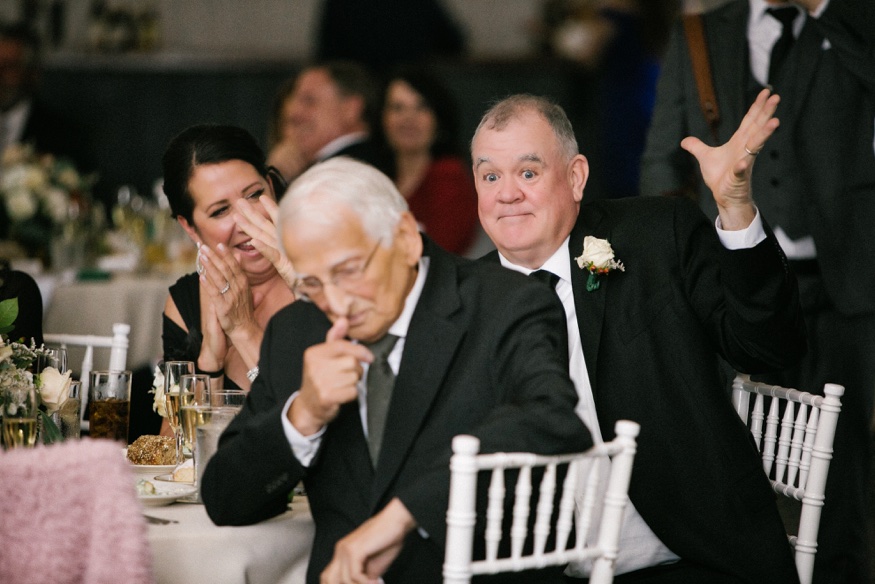 Maid of Honor and Best Man speeches at Brandywine Manor House wedding.