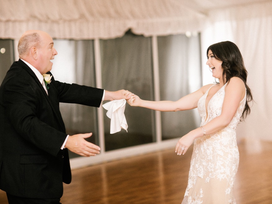 Father and daughter dance at Brandywine Manor House wedding.