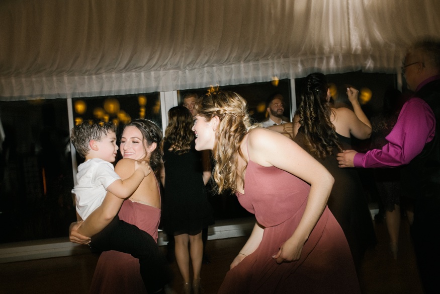 Dancing at Brandywine Manor House wedding reception. DJ Ben Ostroff from EBE.