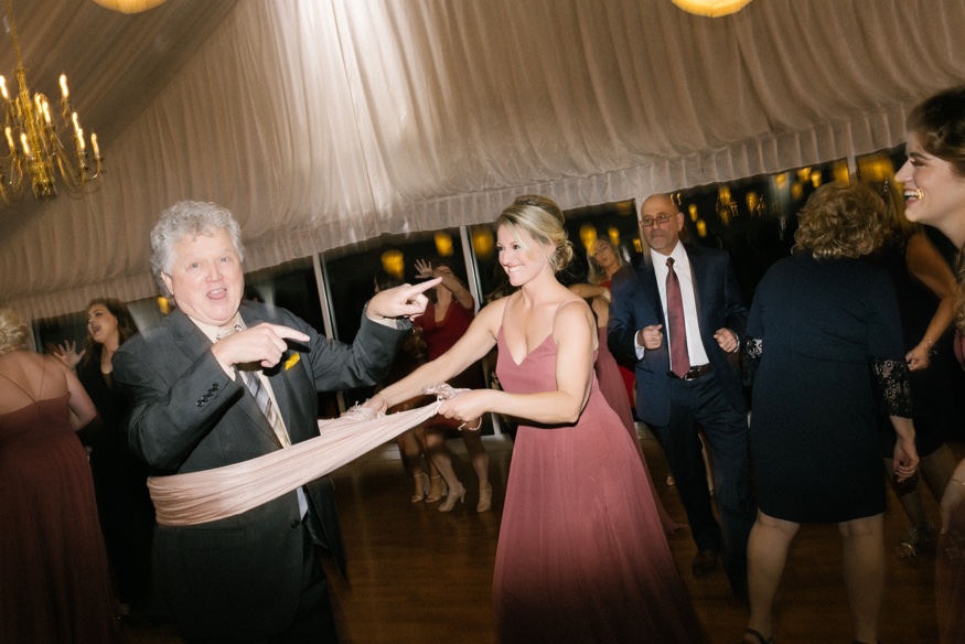 Dancing at Brandywine Manor House wedding reception. DJ Ben Ostroff from EBE.