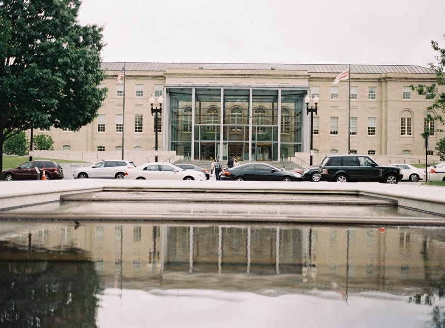 Film photograph of Washington D.C. street scene during The FIND Workshop