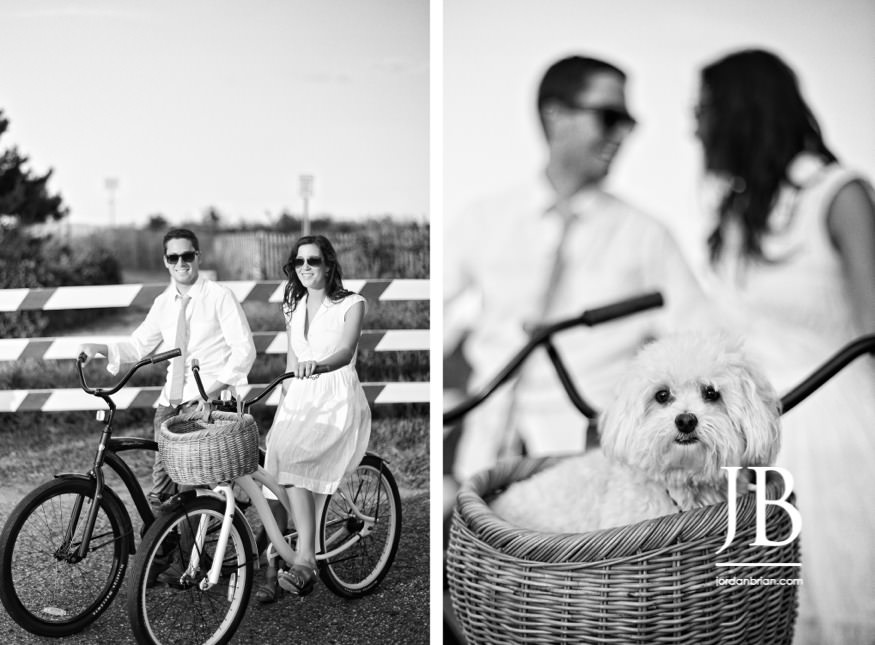 Dominique and Brad engagement portrait at Ocean City New Jersey inlet