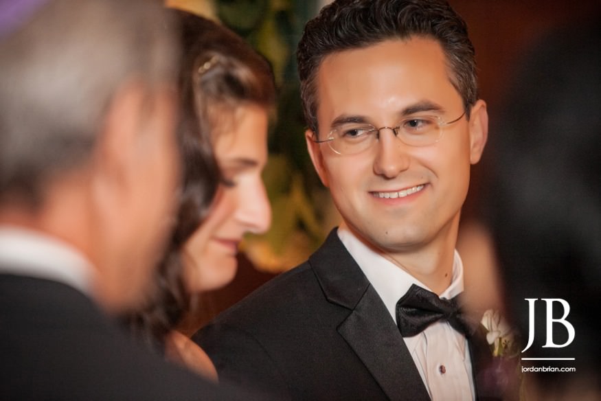 Crystal Tea Room Philadelphia wedding reception guests dancing