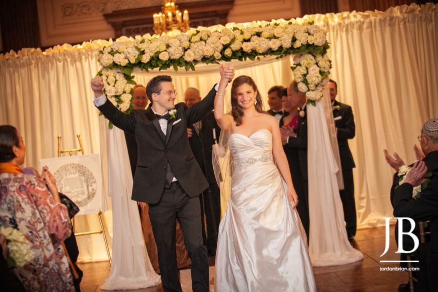 Crystal Tea Room Philadelphia wedding reception Elana and Spencer dancing