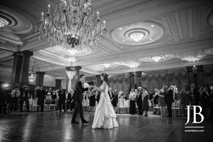 Crystal Tea Room Philadelphia wedding reception candid family moment