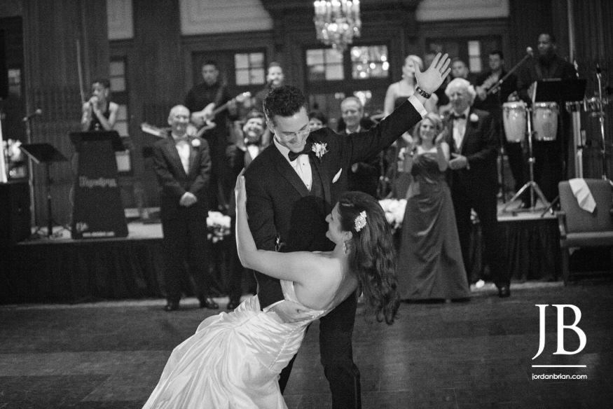 Elana and Spencer wedding reception Crystal Tea Room Philadelphia dance floor