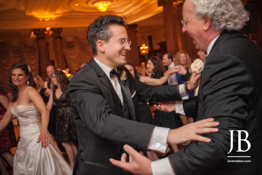 Crystal Tea Room Philadelphia reception Elana Spencer dancing together