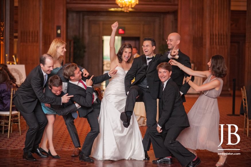 Crystal Tea Room Philadelphia wedding reception late evening celebration