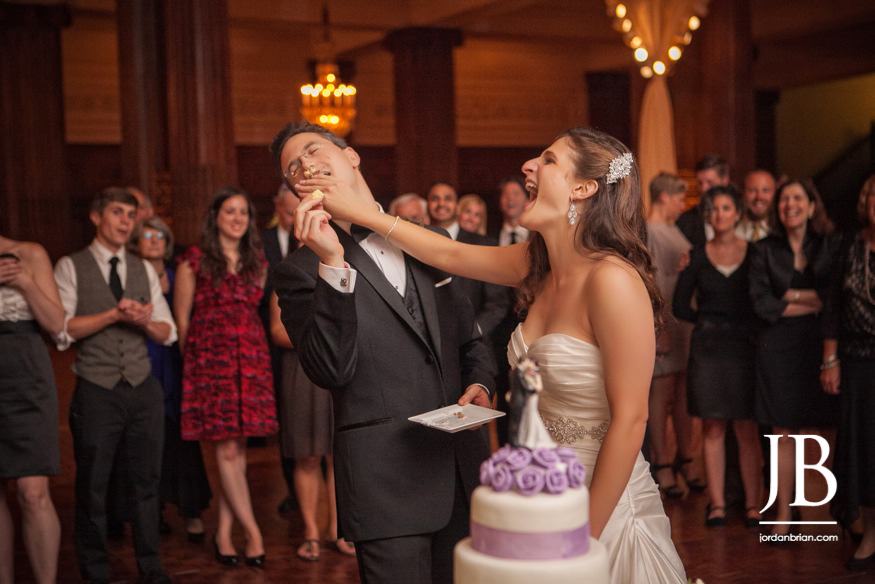 Elana and Spencer late night portraits Crystal Tea Room Philadelphia wedding