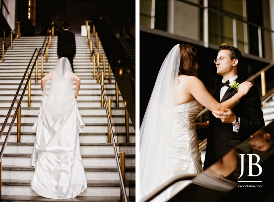 Elana and Spencer wedding portraits Broad Street Philadelphia