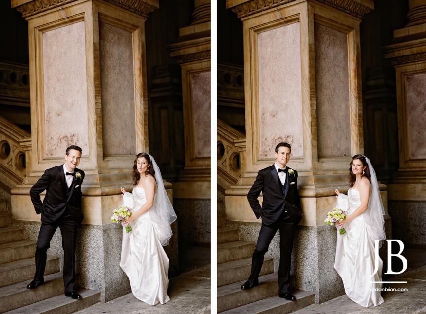 Elana lifting Spencer bridal portrait City Hall Philadelphia Crystal Tea Room wedding