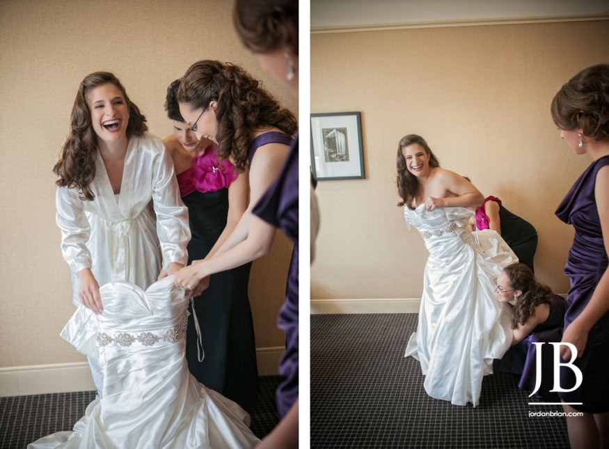 Elana and Spencer bridal party portraits City Hall Philadelphia wedding day