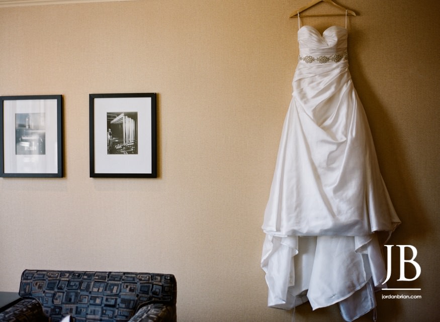 Elana getting ready bridal portrait Loews Hotel Philadelphia wedding