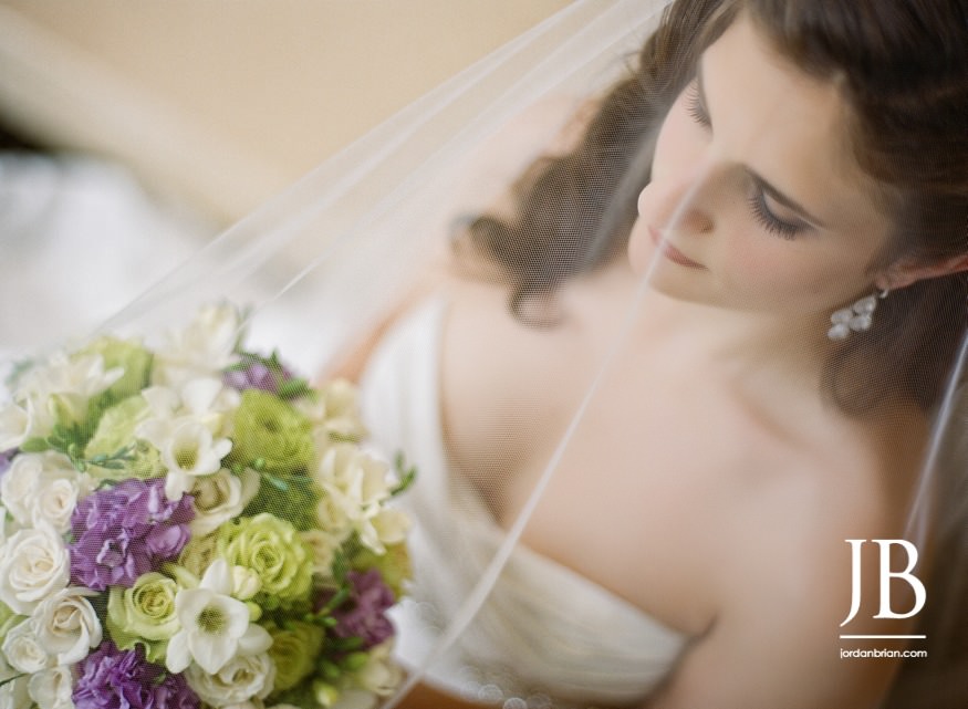 Elana and Spencer romantic portrait downtown Philadelphia wedding