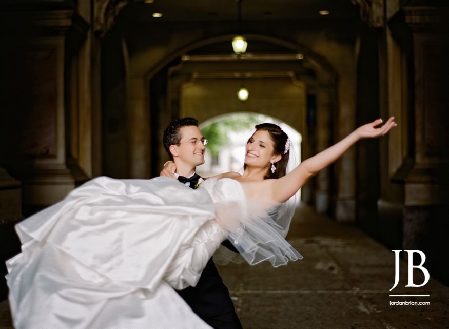 Elana and Spencer newlywed portraits Crystal Tea Room Philadelphia