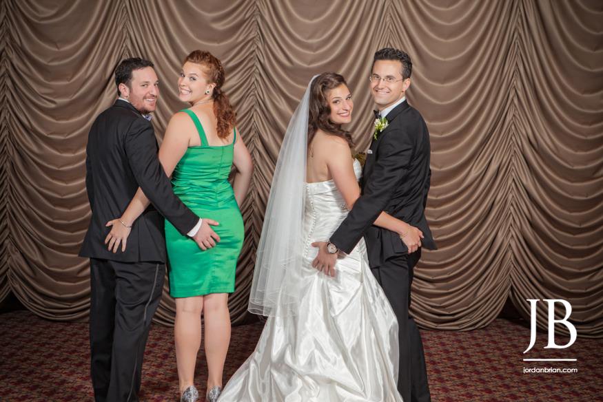 Elana and Spencer newlywed portraits Crystal Tea Room Philadelphia night