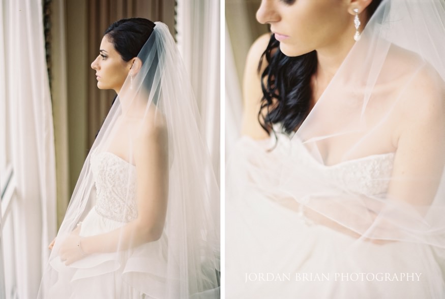 portrait of bride at rehoboth beach country club wedding