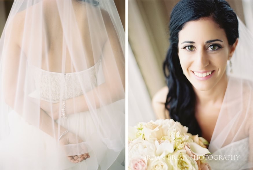 portrait of bride at rehoboth beach country club wedding