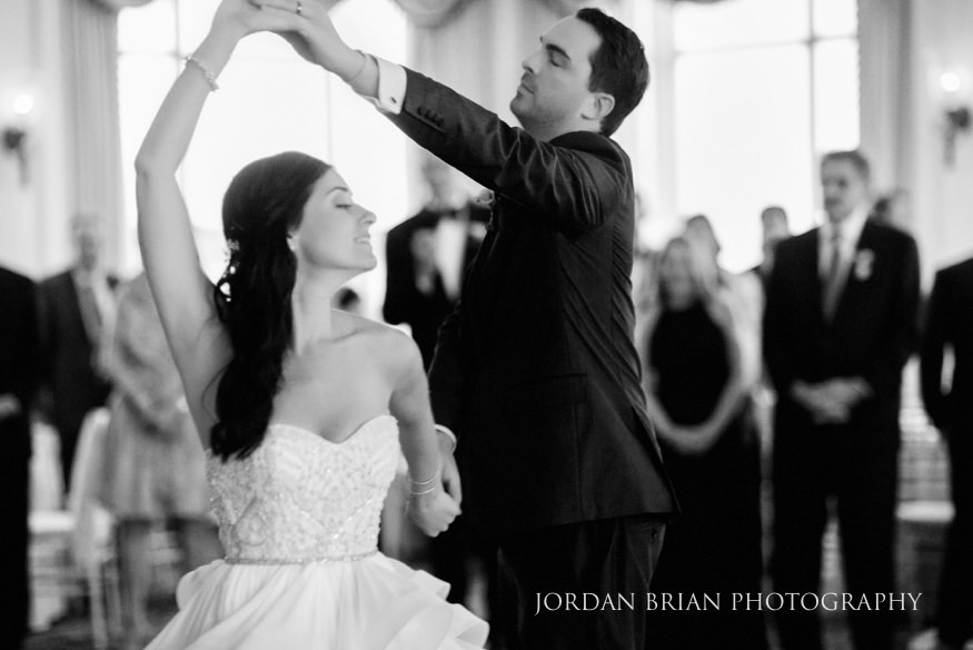 Bride and groom first dance at Rehoboth Beach Country Club wedding.